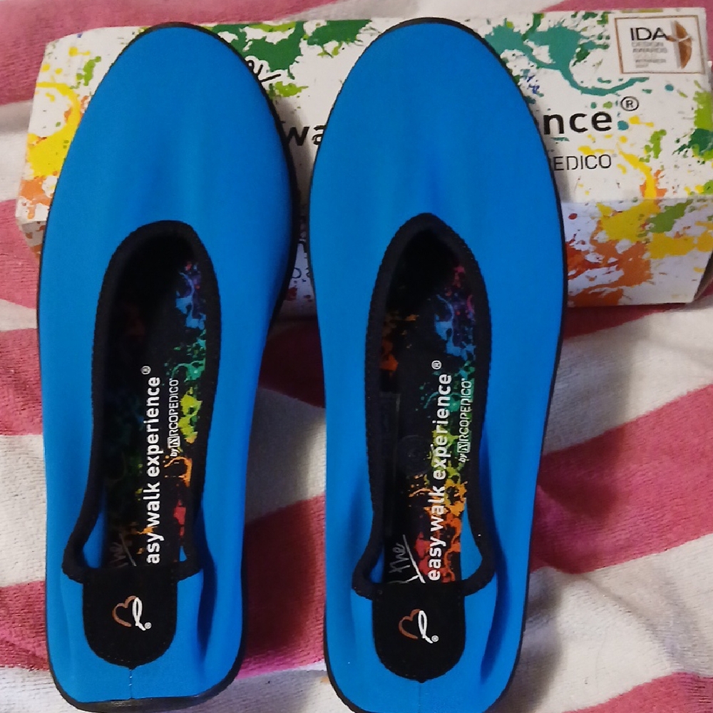 Arcopedico Blue Slip-On Comfort Loafers